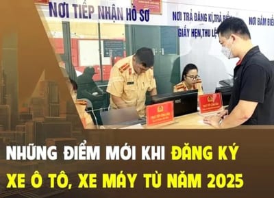 Những điểm mới khi đăng ký xe từ 2025