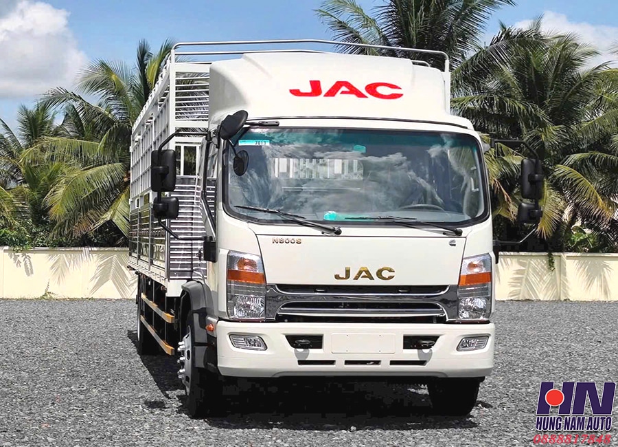 xe tải jac n800 plus e5 8 tấn thùng mui bạt