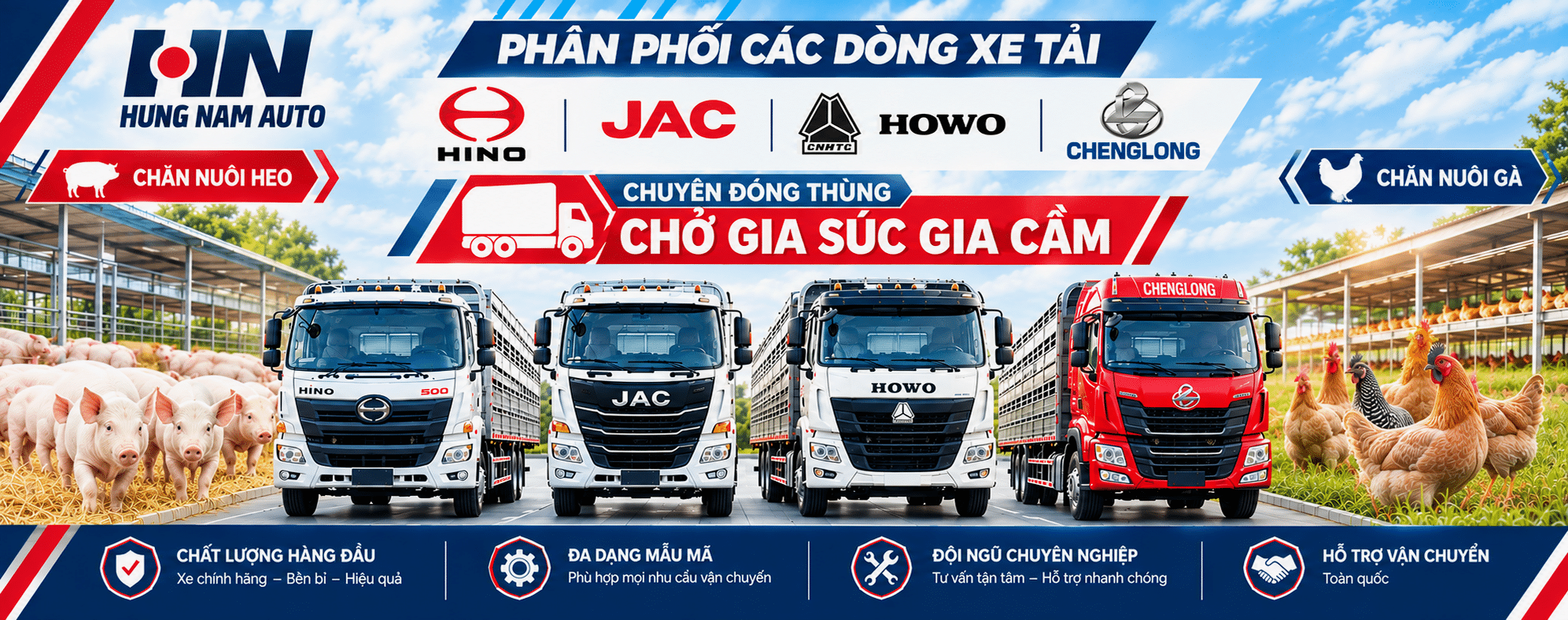 Phân phối xe chở gia súc gia cầm